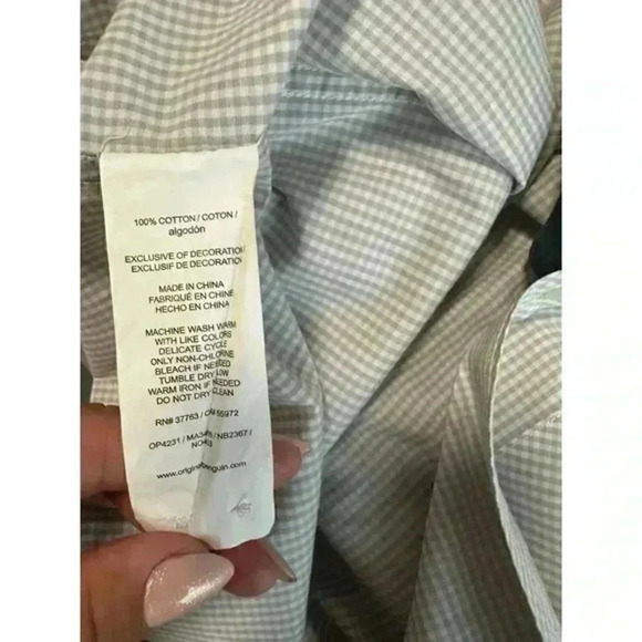 Penguin Munsingwear Men's Size M Classic Fit Short Sleeve Button‎ Up Plaid Shirt - Picture 7 of 7